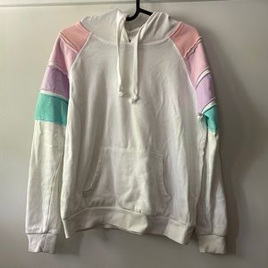 Pink/purple/teal hoodie from pink rose in size juniors s